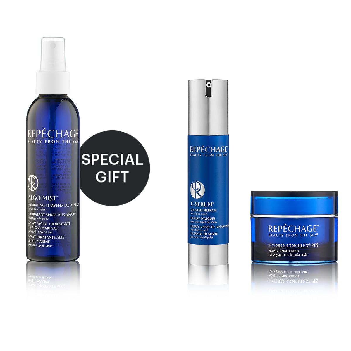 FREE ALGO MIST W/ PURCHASE OF C-SERUM & HYDRO-COMPLEX PFS for oily to combination skin